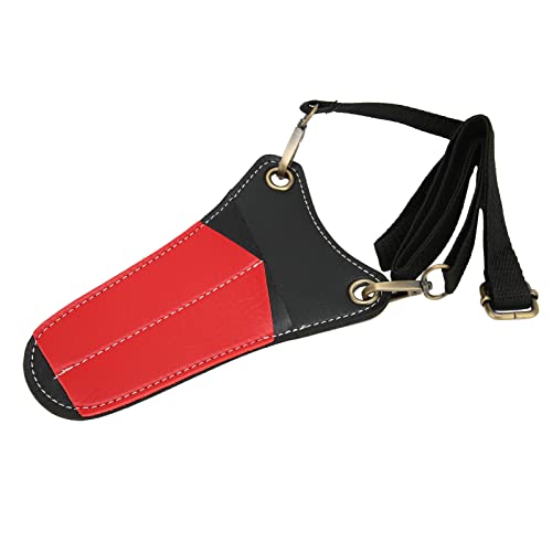 Hair Scissor Holster Pouch, Hairdressing Scissors Holster Small Portable PU Leather Red Adjustable Length for Barber Shop