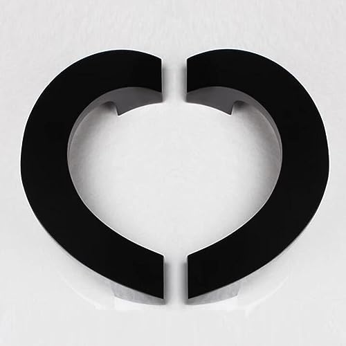 Poignée de porte de grange en aluminium noir aux finitions soignées