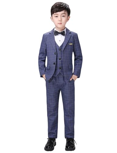 Tenue cérémonie garçon confortable costume 3 pièces anti-plis