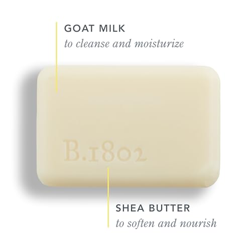 Beekman 1802 Goat Milk Body Soap Bar 3-Piece Set, Lavender - Scented - 3.5 oz - Nourishes, Moisturizes & Hydrates - 100% Vegetable Soap with Lactic Acid - Good for Sensitive Skin - Cruelty Free