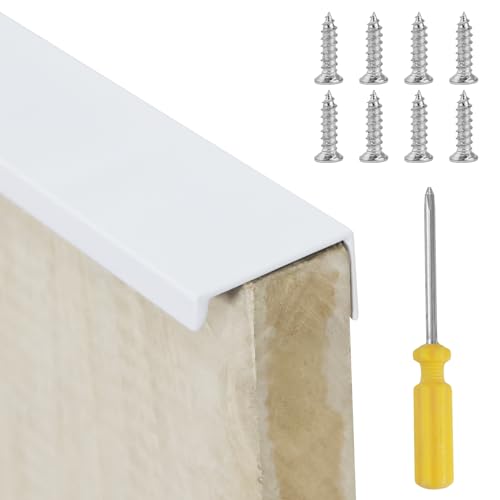 REBECCAHOWARD 4 maniglie nascoste per armadi con un cacciavite a croce, maniglie per mobili in alluminio moderno, moderna maniglia per porta ad angolo retto, per maniglie mobili da cucina