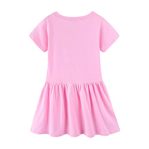 LittleSpring Girls Swing Dress Cute Animal Pattern Casual A-Line Dresses2
