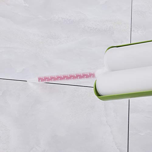 Manual Dual Caulking Gun, Dual Component Adhesive Applicator for Panel Bond with 2 Part Cartridge,1:1 Mix Ratio - Green