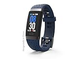 Swisstone SW 380 HR Bluetooth Fitnesstracker, Herzfrequenzmessung, HR, 4 Sport Modi, Schlaftracking, Wasserfest (IP67), blau