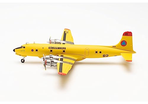 herpa airplane model Sécurité Civile Douglas DC-6, F-ZBAD Pélican 62" on a scale of 1:200, metal miniature with pedastal - Image 2