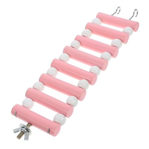 BUGUUYO Juguete De Puente Colgante De Hámster Juguetes para La Dentición del Cachorro Juguetes para Perros Pequeños Jaula Juguetes De Hámster Hamaca De Juguete Felpa De Madera