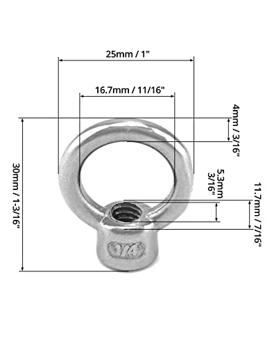 Qwork WD7692 Lifting Eye Nut, 4 Pack thumb #5