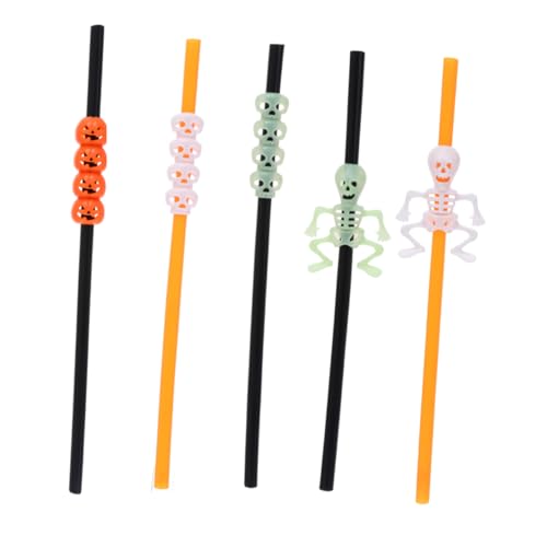 Frcolor 25�� �n���E�B���v���X�`�b�N�X�g���[ halloween pumpkin skeleton straw �n���E�B���X�g���[�v���X�`�b�N �n���E�B�[���p��