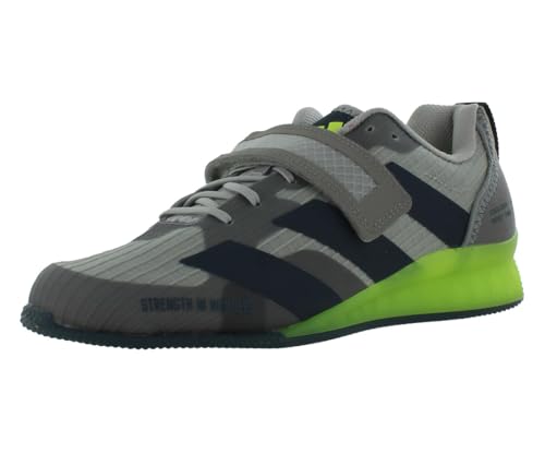 adidas Adipower Weightlifting III Unisex Shoes Size 6, Color: Grey Two/Arctic Night/Lucid Lemon