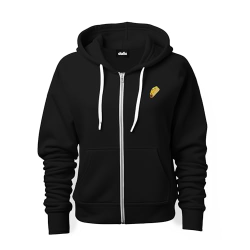 DALIX Taco Embroidered Zip Hoodie Fleece Long Sleeve Pocket Warm Soft Mens