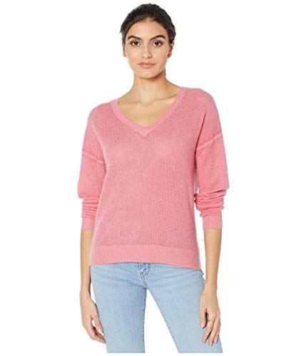 Majestic Filatures Feather Cashmere Long Sleeve Double V-Neck Sweater Calypso 2 (US Women's 4-6)