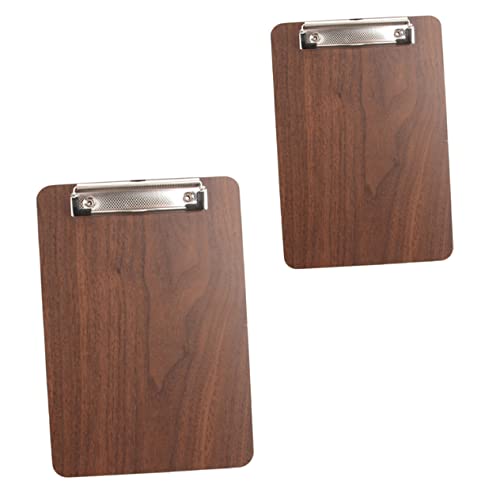 ARTIBETTER 2pcs Wooden Kitchen Menu Clip Board Practical Menu Board Clip for Household Kitchen A4 A5 Reusable Recipe Holder