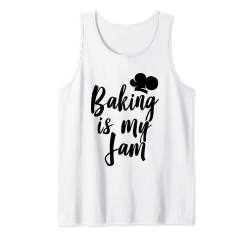 Baking Is My Jam Bakery, pastelería, pastelería, repostería, pastelería, amante de los pasteles Camiseta sin Mangas