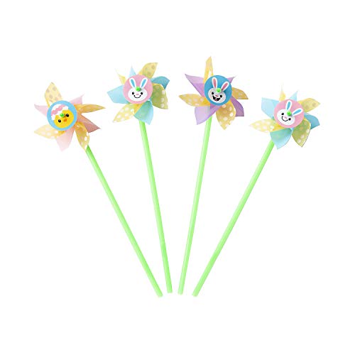 Fun Express Easter Pinwheels, Bulk Set of 36 - Easter Yard Decor and Toys for Kids
