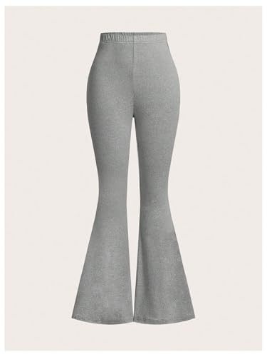 Milumia Girl's 3 Pack Flared Leg Pants Set Elastic Waist Bell Bottom Pants3