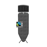Brabantia - Asse da Stiro C - Per Caldaia a Vapore - Modello XL per Stirare - Supporto in metallo - Regolabile in Altezza - Robusto a Quattro Gambe - Pieghevole - Denim Black - 124x45 cm