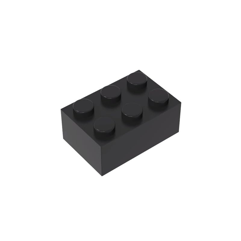 Gobricks 3002 Basic Bricks Brick 2x3 50 Pieces GDS-541 Compatible with Lego Building Blocks Color:Black — image 1
