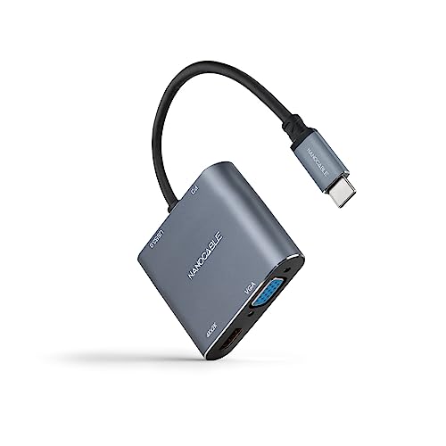 Convertisseur USB-C vers HDMI VGA NANOCABLE 10.16.4304 gris