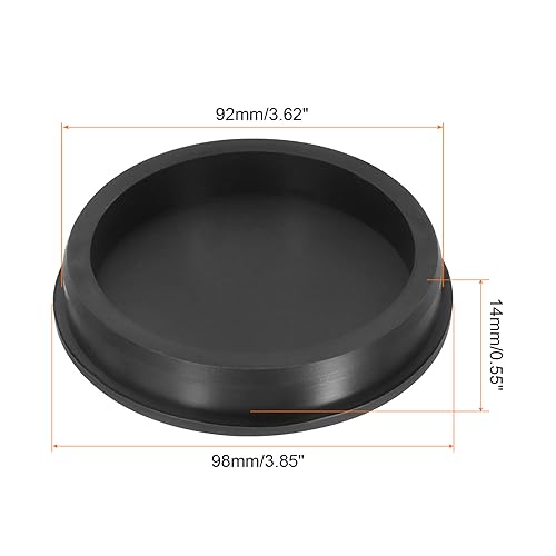 Image of UXCELL High Temp Silicone T-Shaped Rubber Stopper - Dia 92mm /3.62 inch, Waterproof & Sealing Plugs - Black, Pack of 1 (OD 98mm)