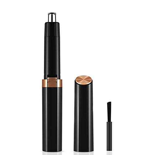 Ralthy Nose Hair Trimmer for Men Women 2 in 1 Head Battery-Powered Water
