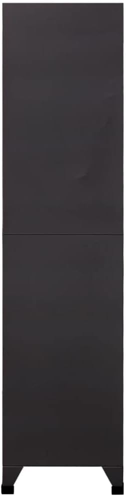 Steel School Locker Cabinet with 12 Individual Lockers, Anthracite Frame and White Doors, Secure Cam Lock System for Office Storage