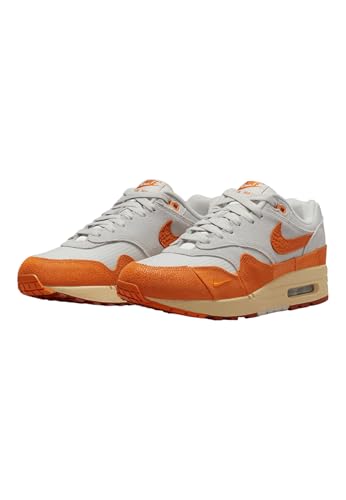 Image of Nike Air Max 1 Women's Shoes, Light Bone /Magma Orange /Neutral Grey, Size 5.5