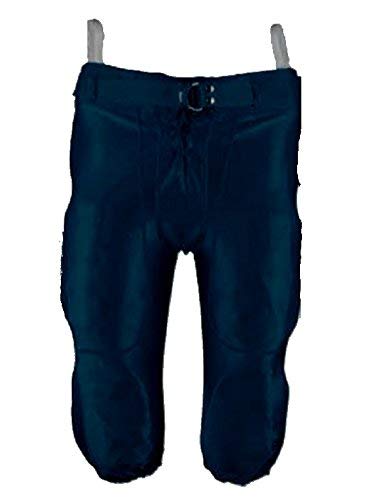 Martin New Adult Football Dazzle Game Pants w Integrated 7 Piece Pad Set Navy (A3XL)