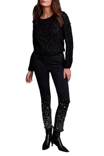 Tribal Women's Audrey Pull-on Slim Leg Pants with Gemstone Details