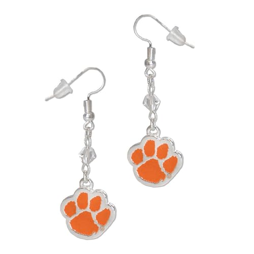 Dangle Earrings by Fan Frenzy Gifts | University Logo Earrings for Women & Men with Stainless Steel Shepherd Hooks | Officially Licensed Sports Fan Merchandise