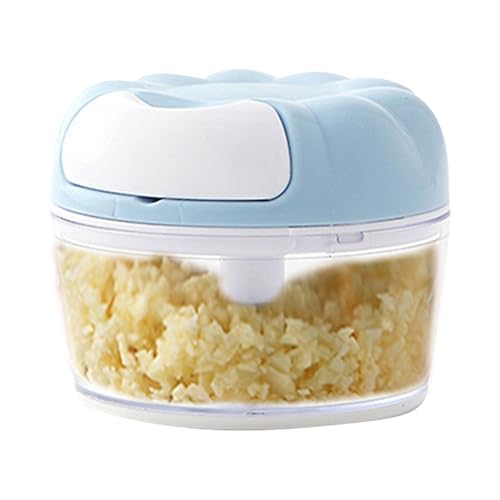 Hand Garlic Chopper - Manual Food Mincer Tool, Chili Vegetable Dicer | Cutting Gadget for Quick Prep, Hummus, Dressings, Onions, Salsas, Sauces, Meal Making Kitchen Helper