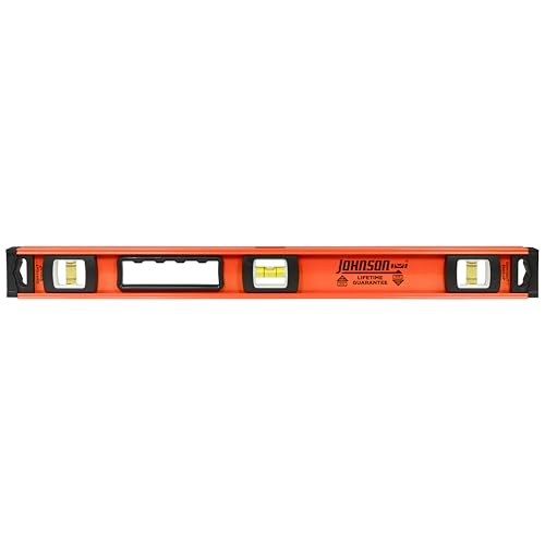 Johnson Level & Tool 1253-2400 Heavy Duty I-Beam Aluminum 24 Orange 1 Level