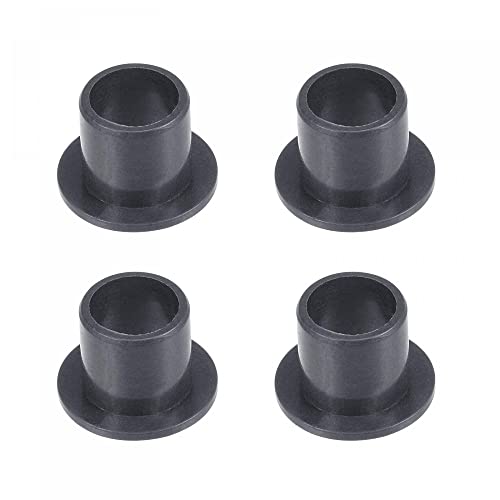 uxcell Flanged Sleeve Bearings 8mm Bore 10mm OD 10mm Length POM Wrapped Oilless Bushings Black 4pcs