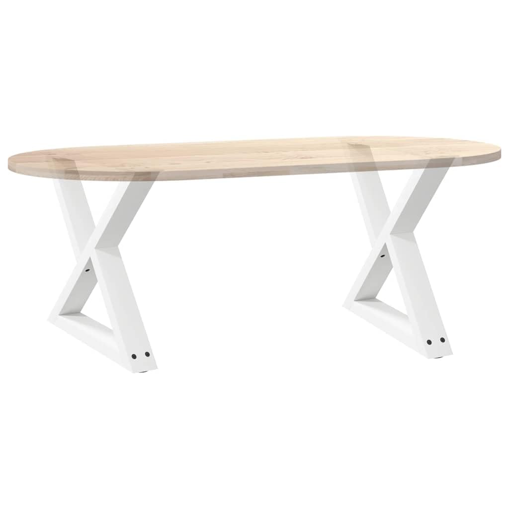 vidaXL Nogi do stolika kawowego 2 szt. Białe 60x(42-43,3) cm Stal