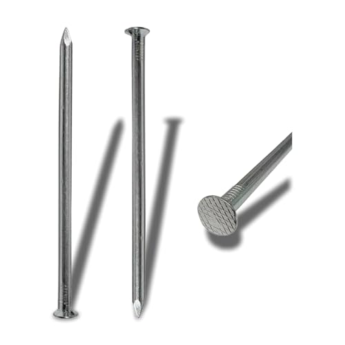 Turf Nails 6'' Galvanized - 140 Pack, Heavy-Duty Fasteners for Synthetic Grass, Landscaping, and Securing Ground Cover Stakes