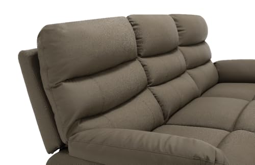 Hoclauho Relaxsofa Set 3 teilig Couchgarnitur mit Relaxfunktion Sofa Garnitur braun Polstersofa in Lederoptik für Wohnzimmer – Bild 8