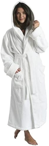 MONARCH Hooded Unisex Terry Bathrobe - 100% Lux Combed Cotton Robes, 5-Star Hotel Choice