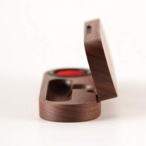 SASAKI Seal Case Portable Wooden Seal Case Japan 1.96×0.59 Inch Storage Brown Walnut Wood