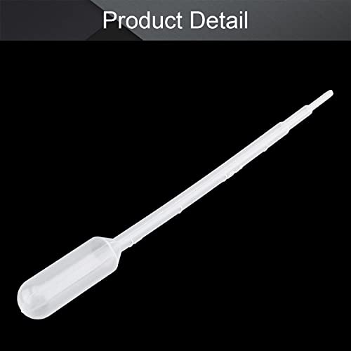 Image of Othmro 200Pcs 1ml Disposable Plastic Transfer Pipettes,Calibrated Dropper Clear Pipettes Liquid Dropper Suitable for Ear Eye Essential Oils Makeup, Science Laboratory, DIY Art 149mm Length