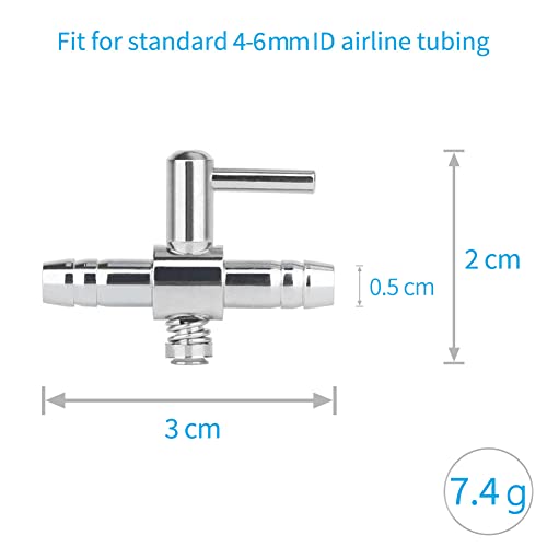 Uniclife 6 pz Monouso Acquario Leva di Controllo del Flusso d'Aria Collettore Splitter per Valvola Diritta per Acquario - Image 6