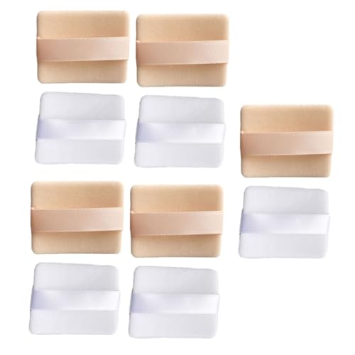 CALLARON 10pcs Rectangle Makeup Powder Puff Cushion Makeup Puff for Face Body Soft Synthetic Sponge Washable and Reusable Great for Loose Powder Mineral