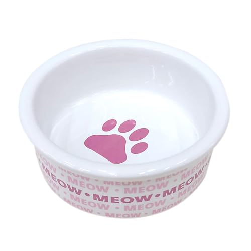 【ペット用 食器】TOUボウル アシアト 3カラー 12.5cm|足あと ペット用品 給水機 餌食器 フードボウル おしゃれ エサ皿 餌皿 おさら サラ 犬用 猫用 熱中症対策 水分補給 (ピンク)