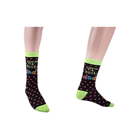 SHATCHI Men's Shatchi One Size Simply The Best Novelty Socks for Father Mother s Day Uncle Auntie Nana Brother Sister Bo, Black and Green, One Size UK Cover