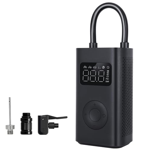Xiaomi Compresor de Aire Portátil 2, 150 PSI de Alta Presión y 25% Más Rápido, 10 Neumáticos por Carga, Luz LED y Pantalla Digital, Kit de Emergencia para Inflador de Ruedas para Coche/Moto/Bicicleta