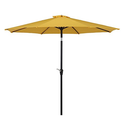 Grand Patio 10 Ft Super Sturdy Aluminum Patio Umbrella Uv Protected Outdoor Umbrella Yellow Wantitall
