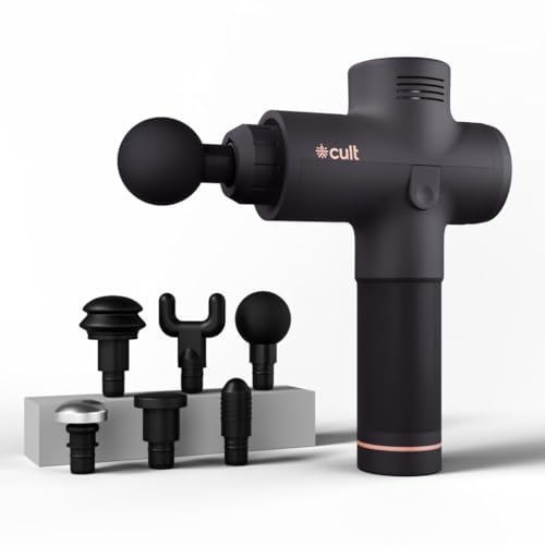 Image of Cult TORQ X Massage Gun for Deep Tissue Muscle Recovery | BLDC Motor, 10mm Amplitude, 6 Speed Levels, 6 Massage Heads, 6-Hour Battery | Pain Relief Massager for Hybrid Athletes, Runners & Fitness Enthusiasts, Blue