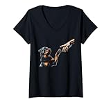 Photo Gallery donna rottweiler portrait cani proprietari di cani amanti maglietta con collo a v Photo Gallery donna rottweiler portrait cani proprietari di cani amanti maglietta con collo a v