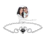 Custom Bracelet with Picture inside, Personalized Photo Bracelets for Mother's Day, Heart Projection Picture Bracelet, Customized Gift for Men Women