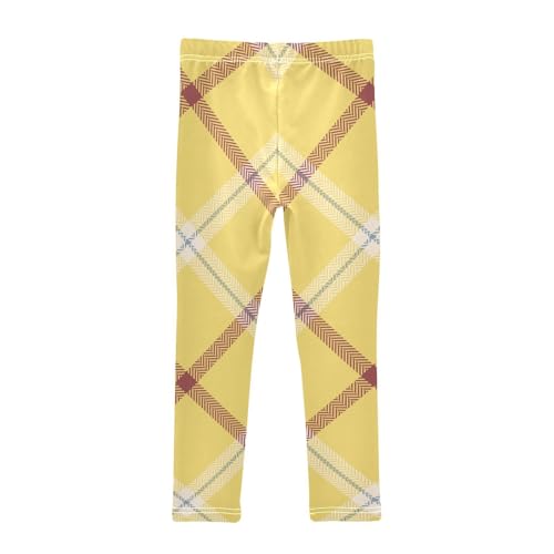 Check Plaid Yellow Shorts for Toddler Girls Cotton Cartwheel Shorts Swimsuit Under Skirt2