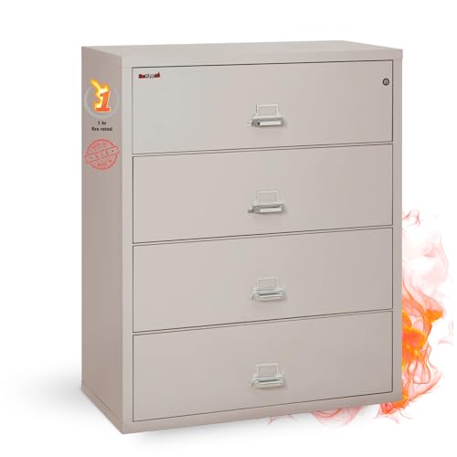 FireKing Fireproof 4-Drawer Lateral File Cabinet