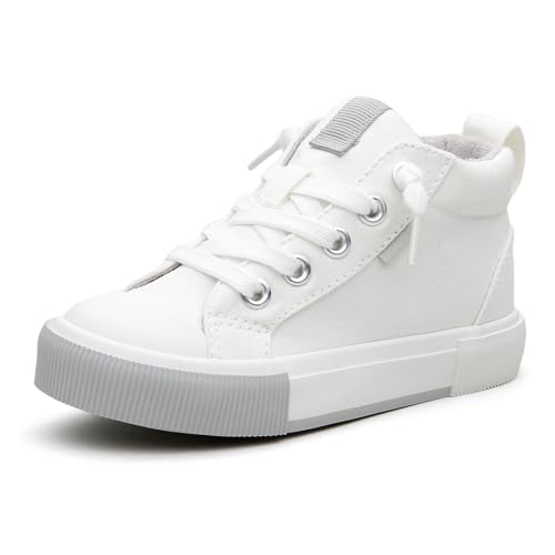Toddler High Top Canvas Sneakers for Boys Girls Slip On Kids Shoes